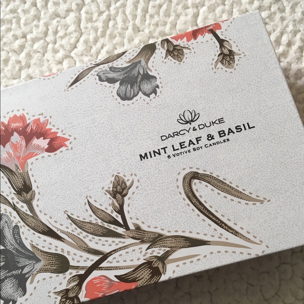 Darcie Duke Mint Leaves Basil Mini Candle Set
